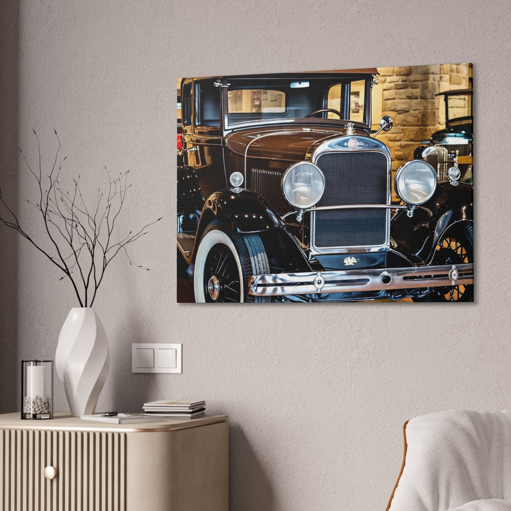 Vintage Classic Car Canvas Wall Art - Antique Auto Photography Print