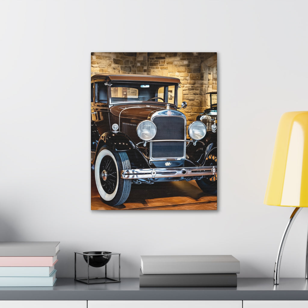 Vintage Classic Car Canvas Wall Art - Antique Auto Photography Print