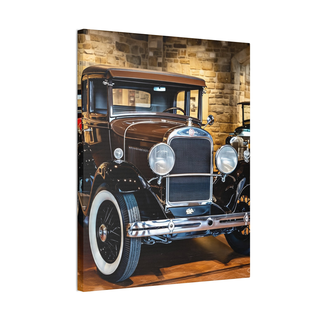Vintage Classic Car Canvas Wall Art - Antique Auto Photography Print