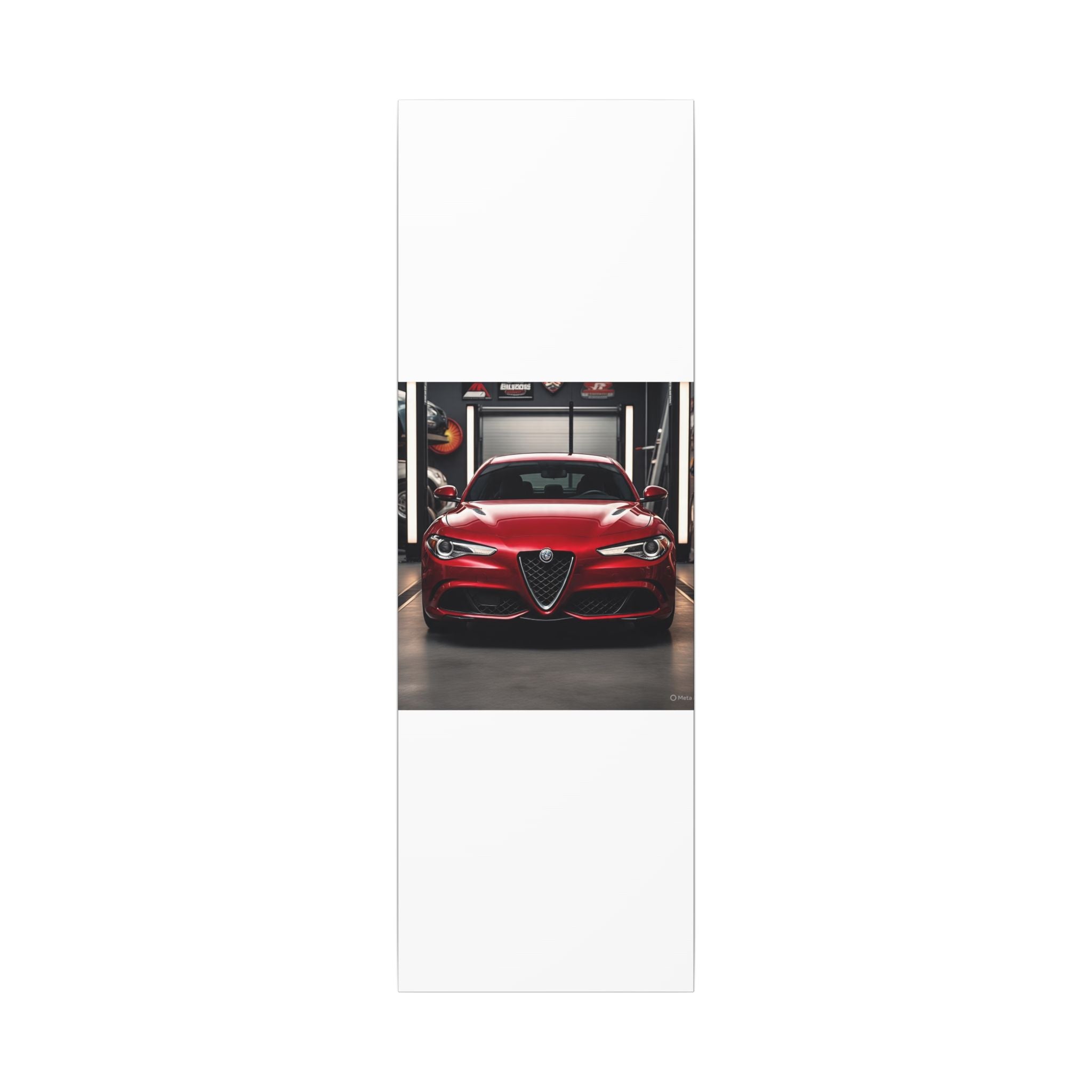Alfa Romeo Giulia Front View Matte Canvas Wall Art — Stretched Car Photography Print