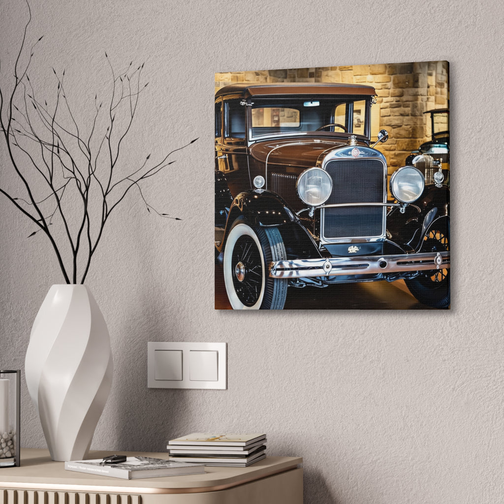 Vintage Classic Car Canvas Wall Art - Antique Auto Photography Print
