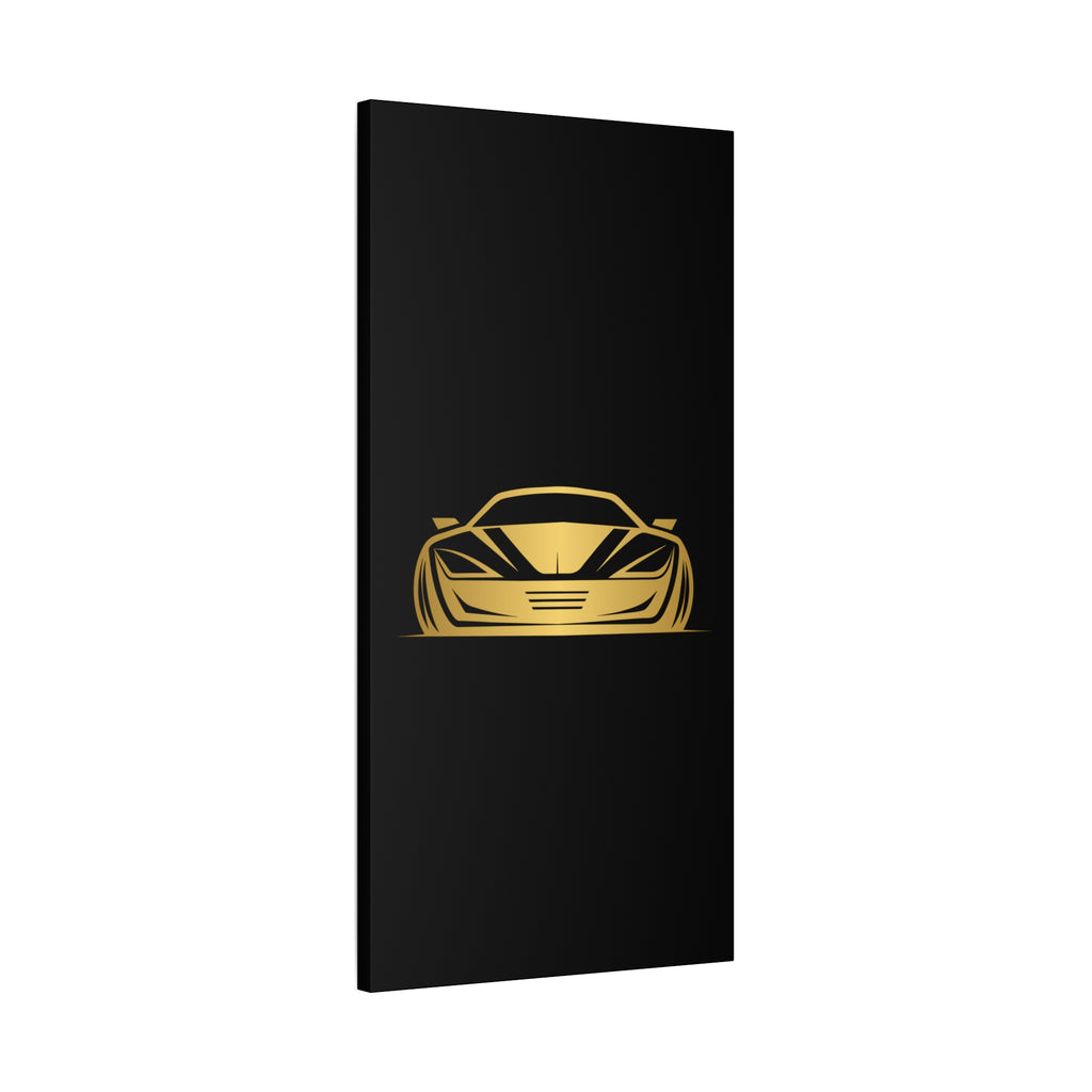 Golden Sports Car Canvas Print — Modern Automotive Wall Art