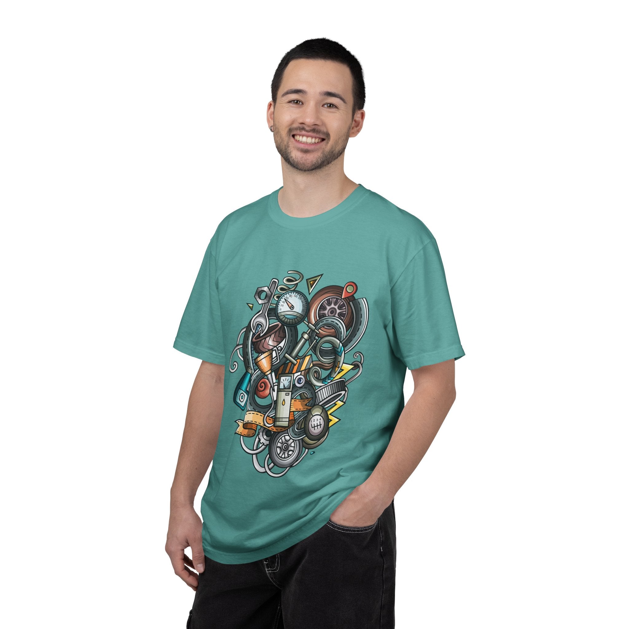 Abstract Vintage Motors T-Shirt — Retro Automotive Graphic Tee