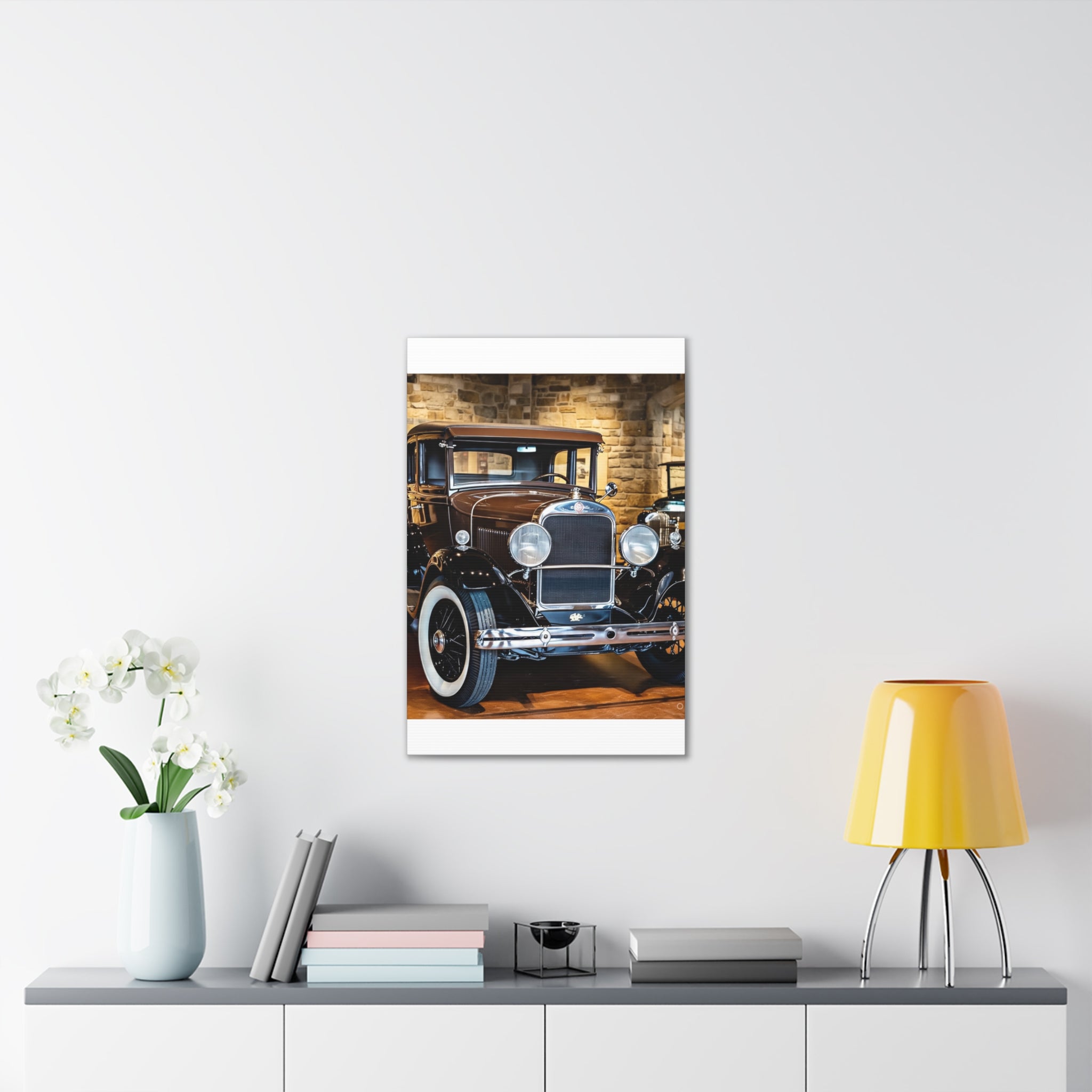 Vintage Classic Car Canvas Wall Art - Antique Auto Photography Print