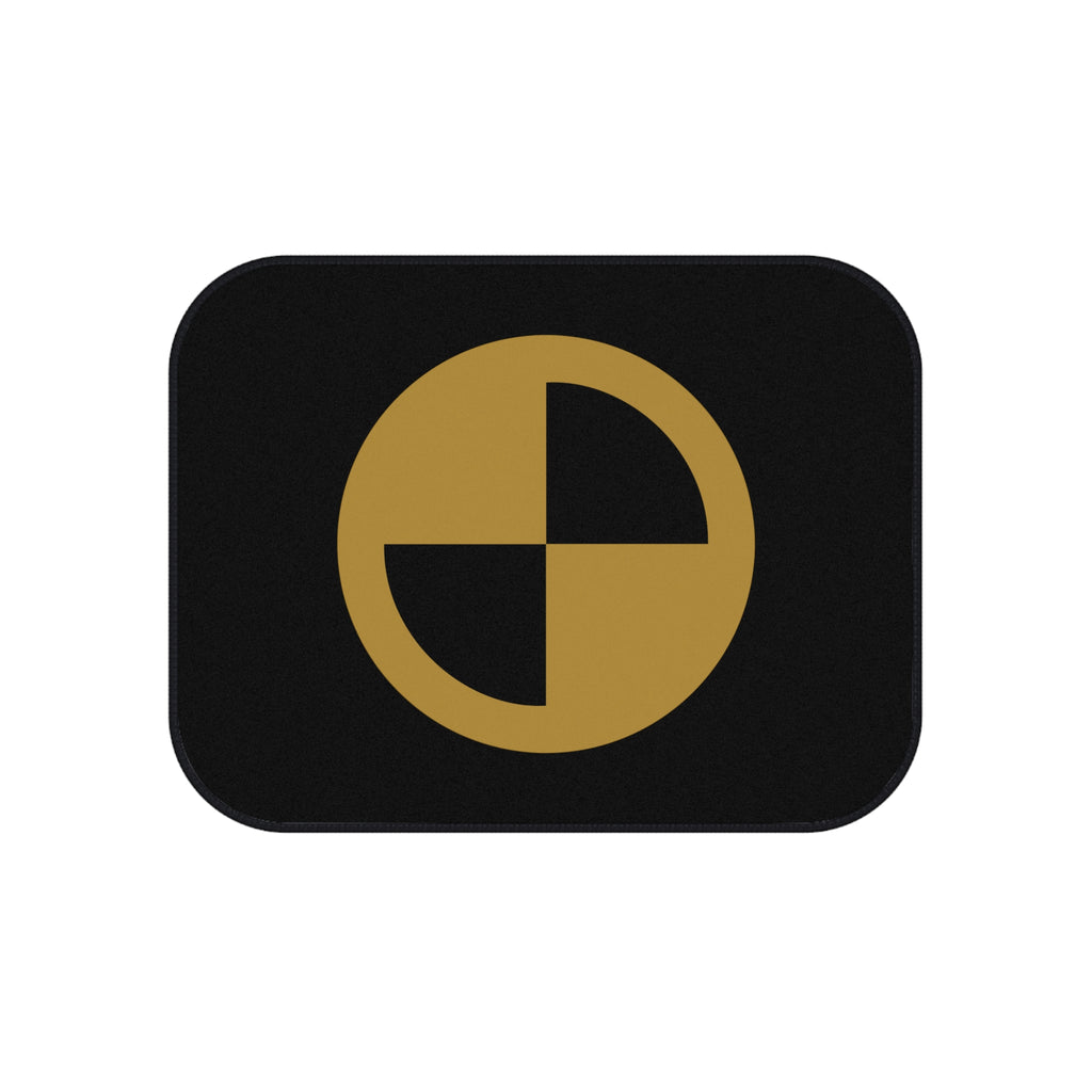 Gold BMW Logo Car Mats (Set of 4) — Black Floor Mat Protector