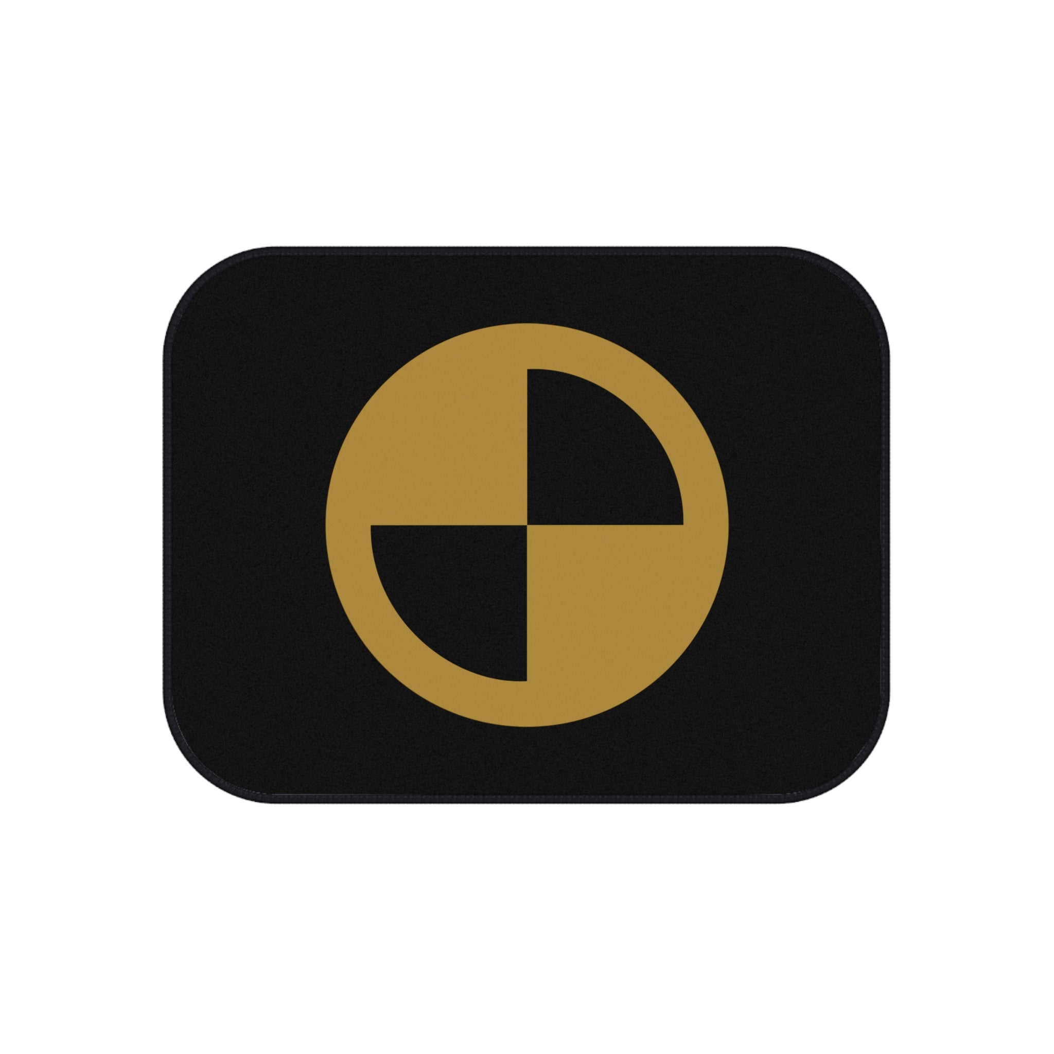 Gold BMW Logo Car Mats (Set of 4) — Black Floor Mat Protector