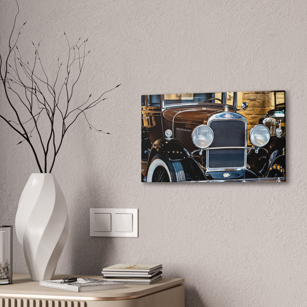 Vintage Classic Car Canvas Wall Art - Antique Auto Photography Print
