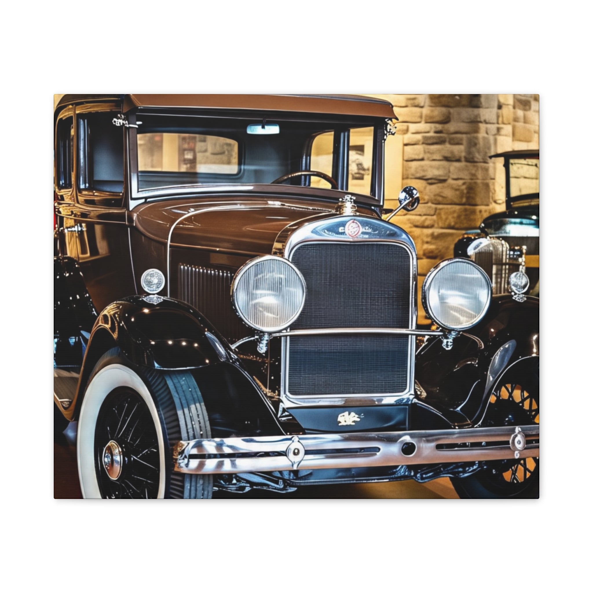 Vintage Classic Car Canvas Wall Art - Antique Auto Photography Print