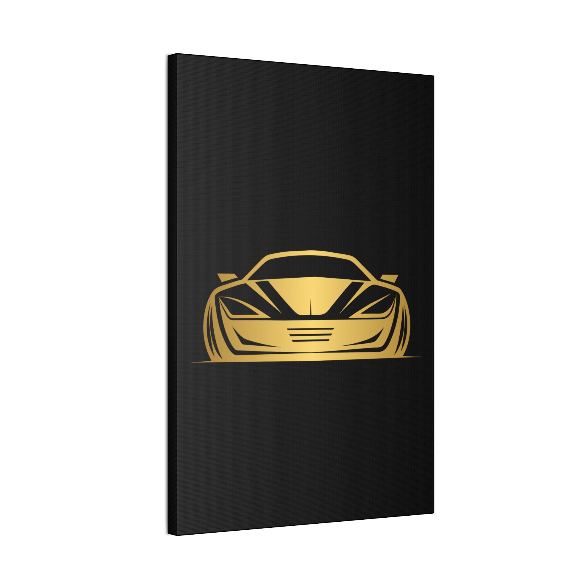 Gold Sports Car Canvas Print — Modern Automotive Wall Art