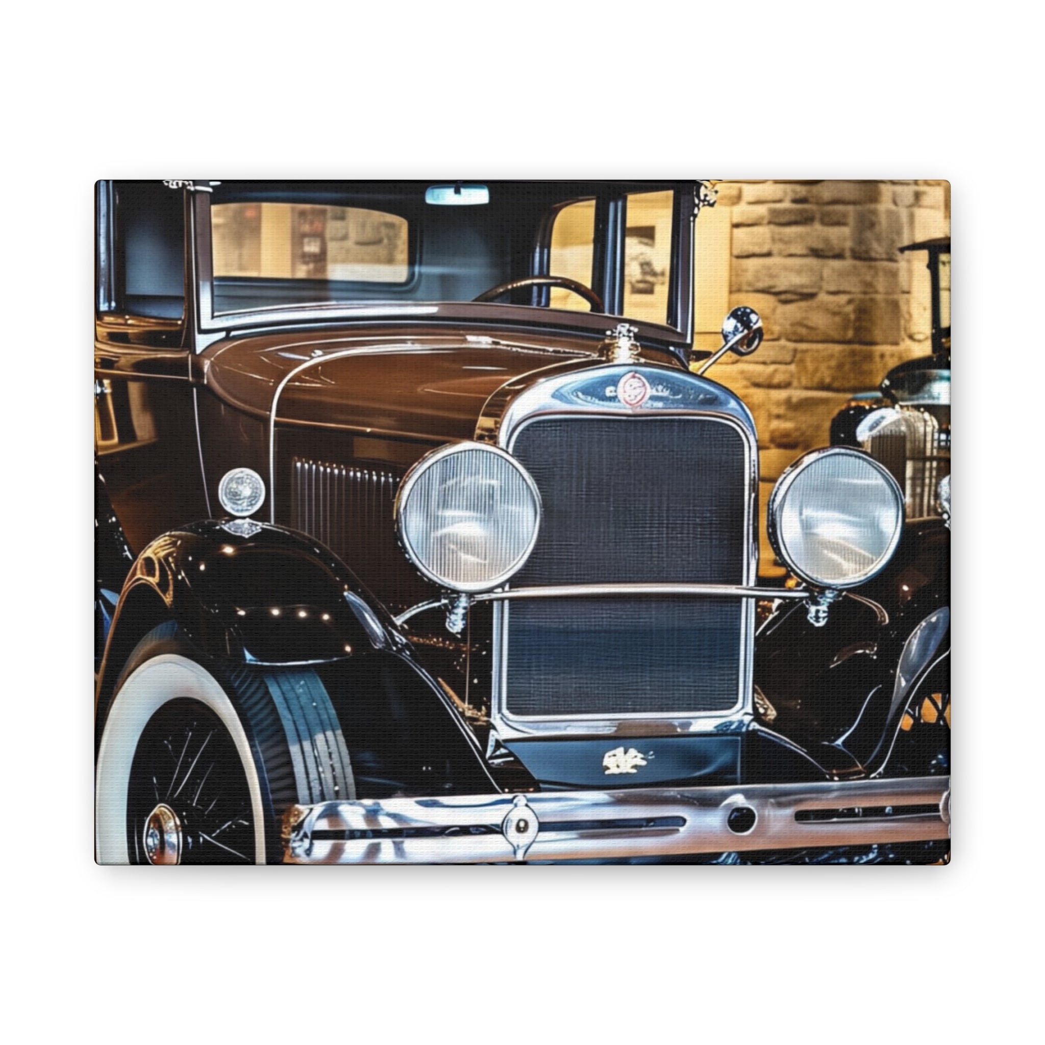 Vintage Classic Car Canvas Wall Art - Antique Auto Photography Print