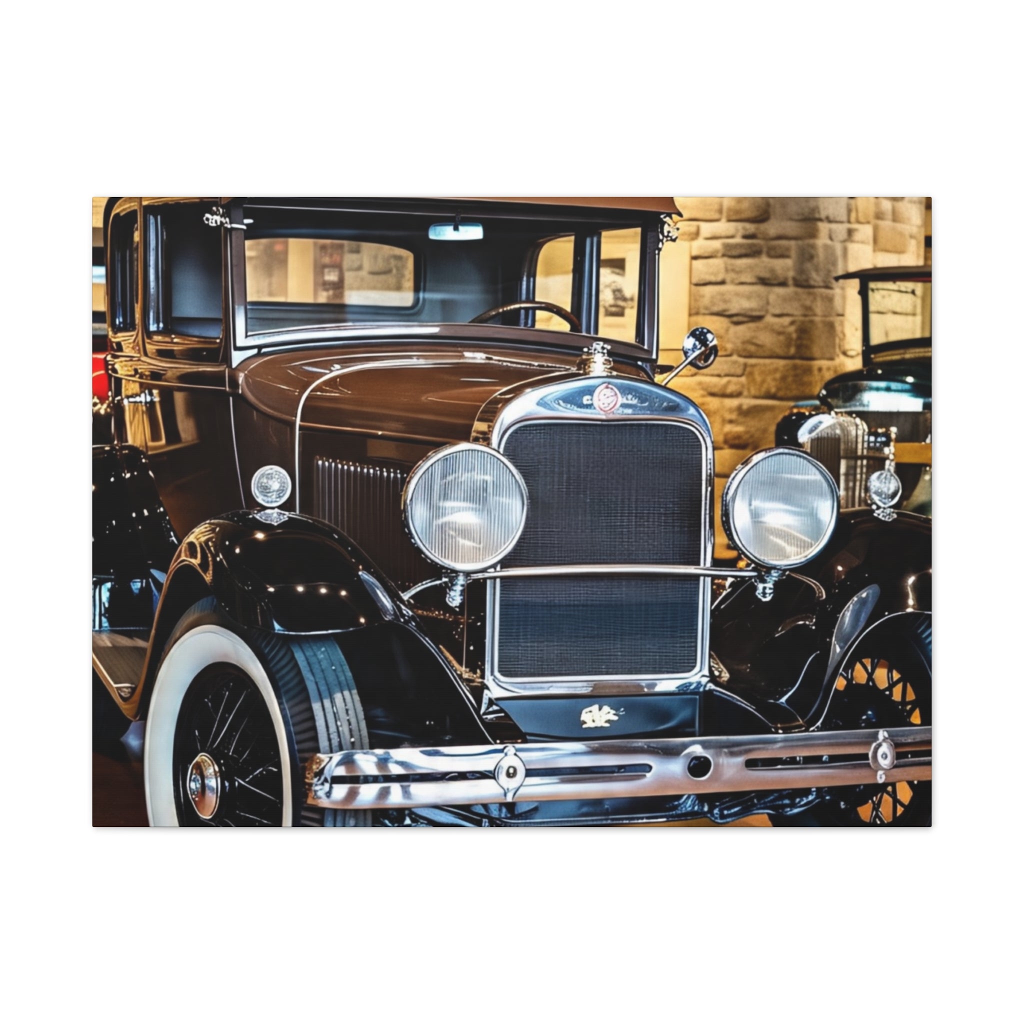 Vintage Classic Car Canvas Wall Art - Antique Auto Photography Print
