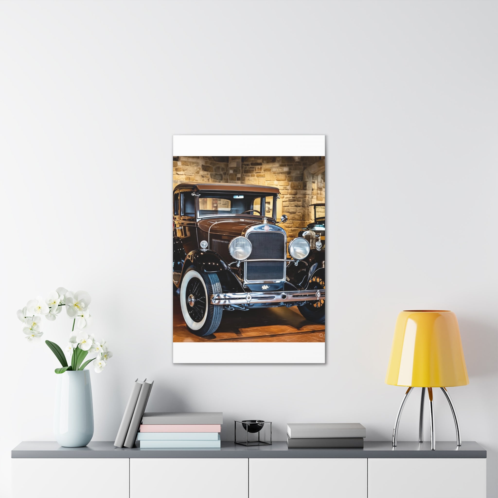 Vintage Classic Car Canvas Wall Art - Antique Auto Photography Print