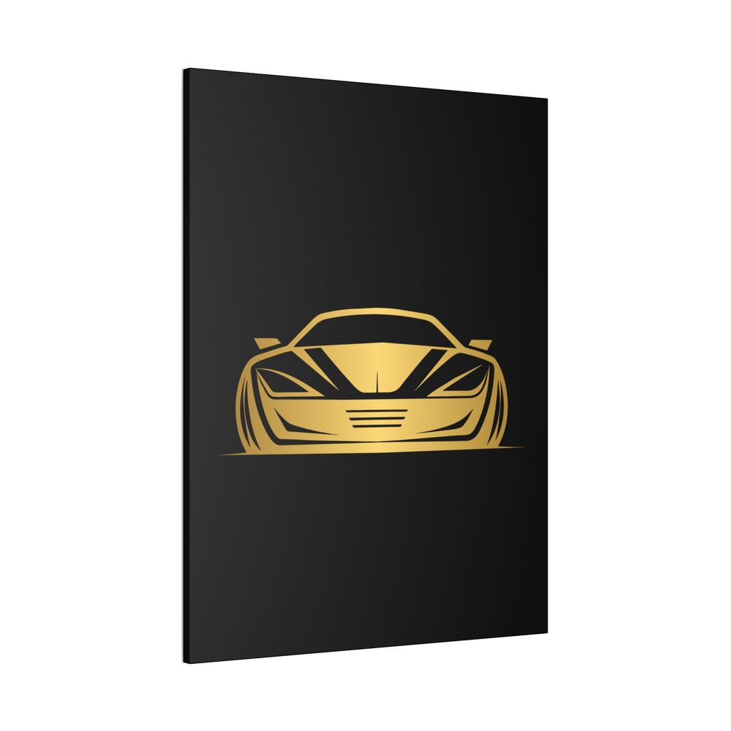 Gold Sports Car Canvas Print — Modern Automotive Wall Art