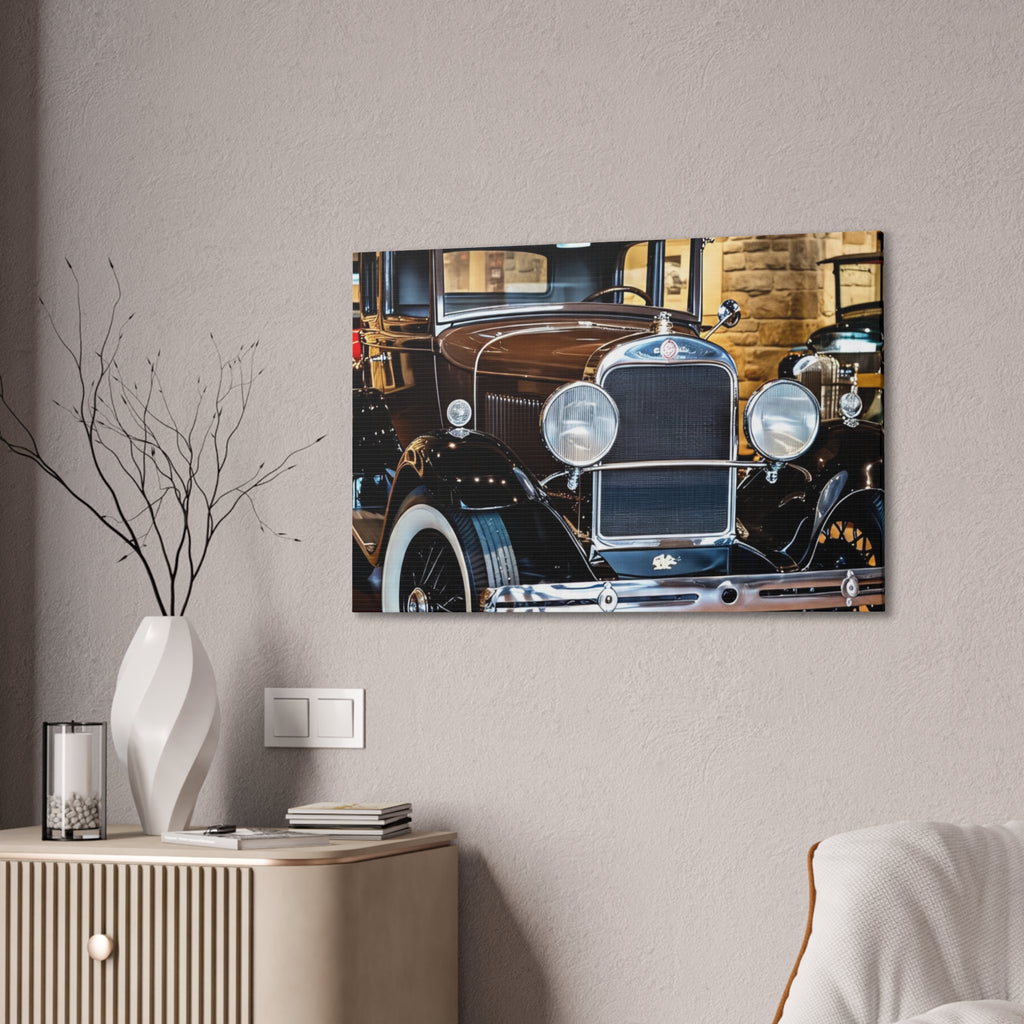 Vintage Classic Car Canvas Wall Art - Antique Auto Photography Print