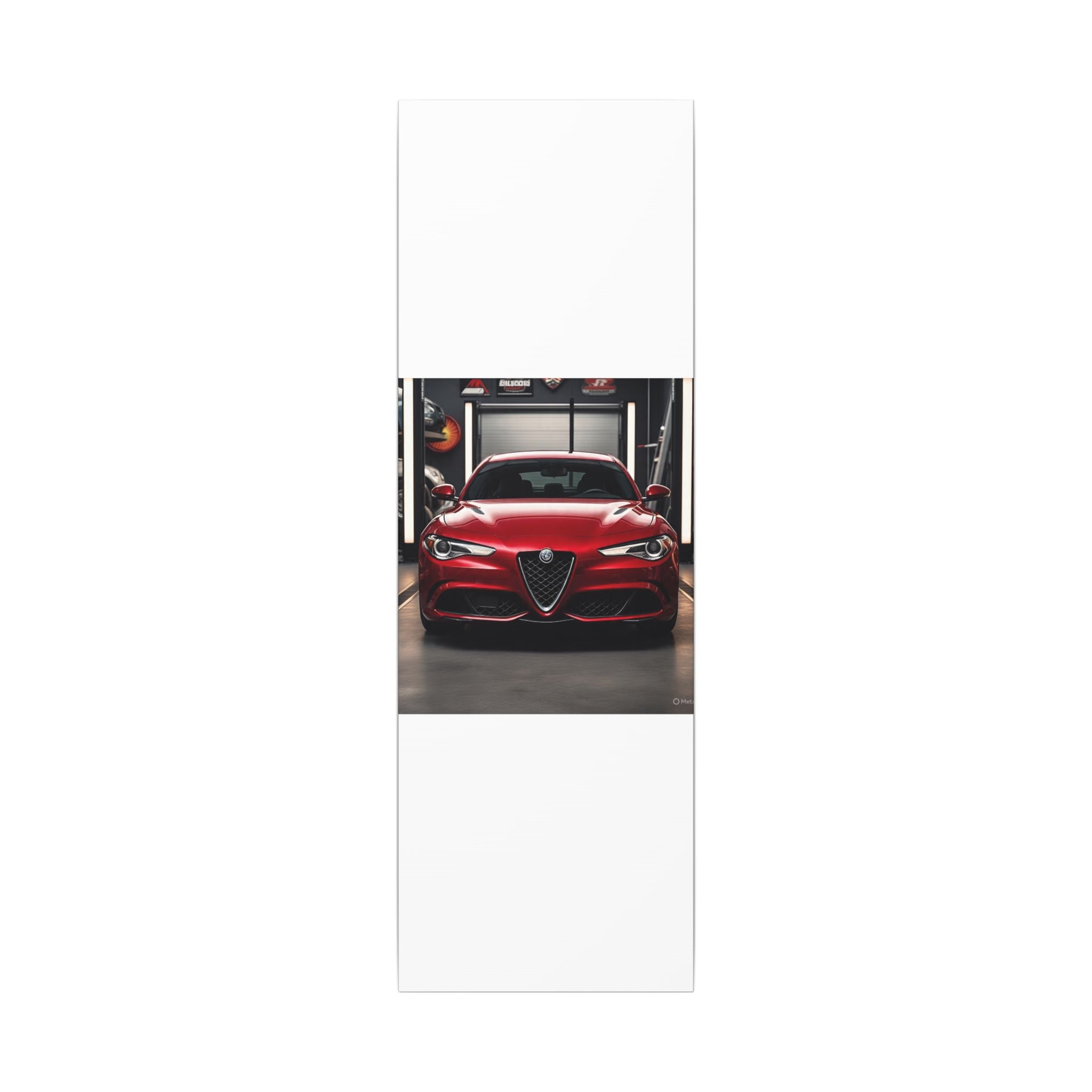 Alfa Romeo Giulia Front View Matte Canvas Wall Art — Stretched Car Photography Print