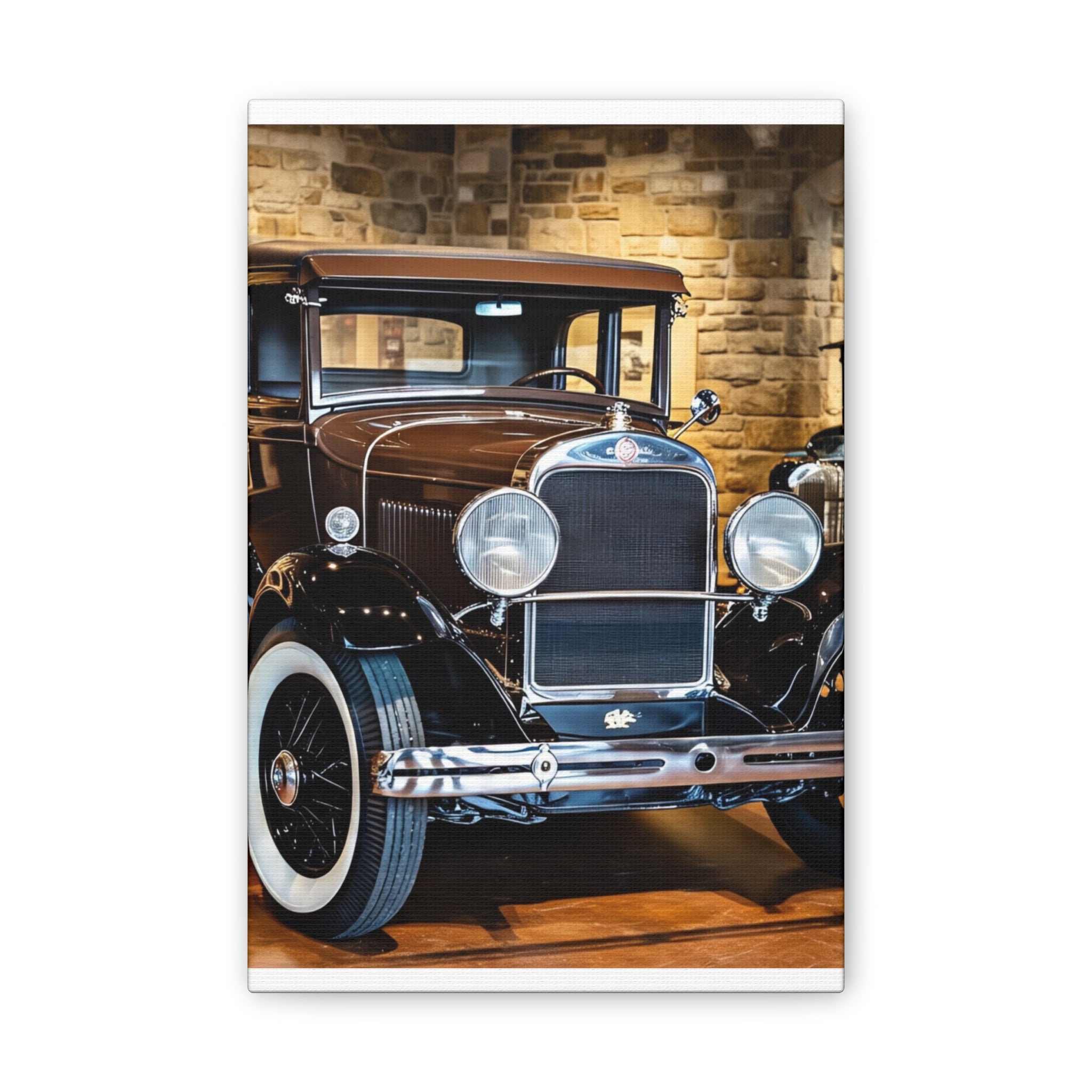 Vintage Classic Car Canvas Wall Art - Antique Auto Photography Print