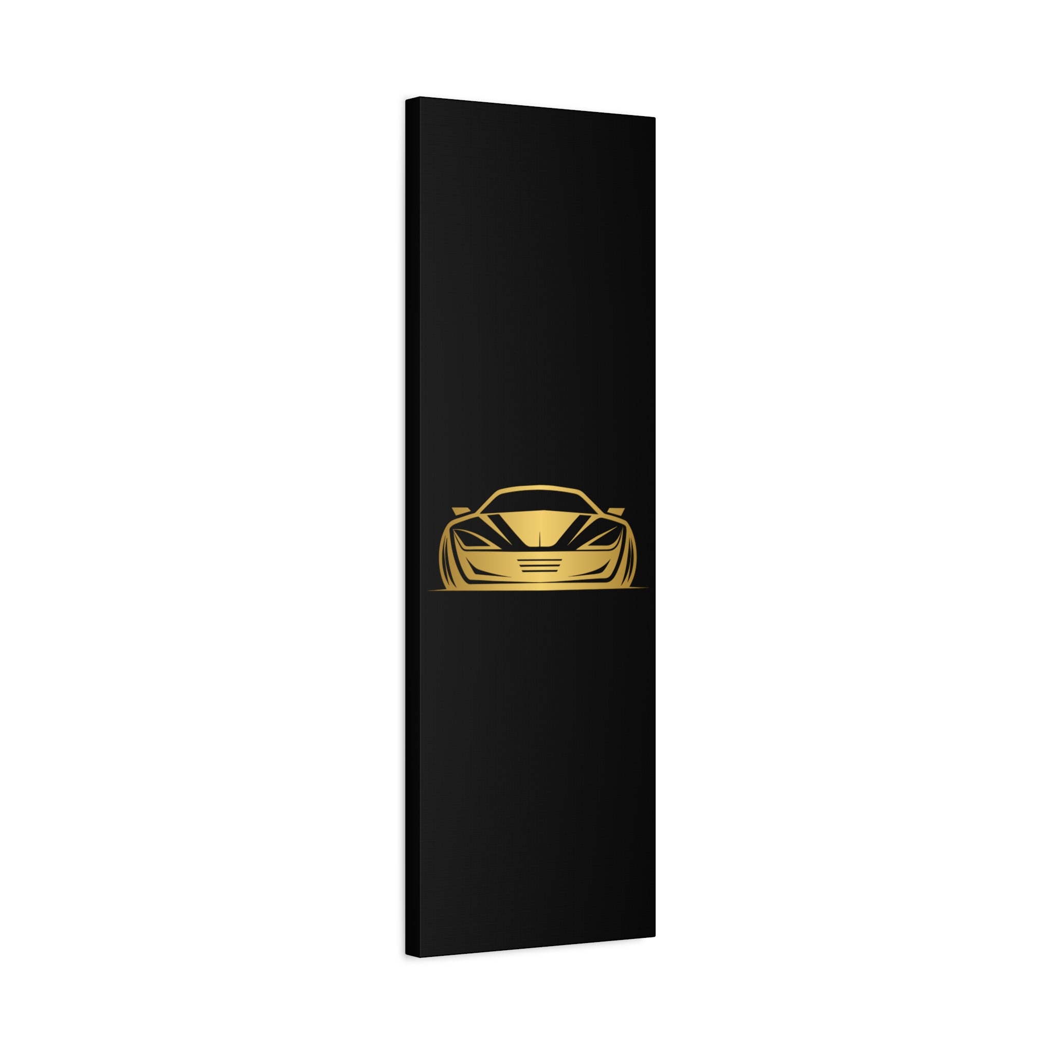 Golden Sports Car Canvas Print — Modern Automotive Wall Art