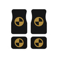 Gold BMW Logo Car Mats (Set of 4) — Black Floor Mat Protector