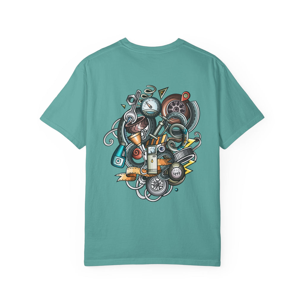 Abstract Vintage Motors T-Shirt — Retro Automotive Graphic Tee