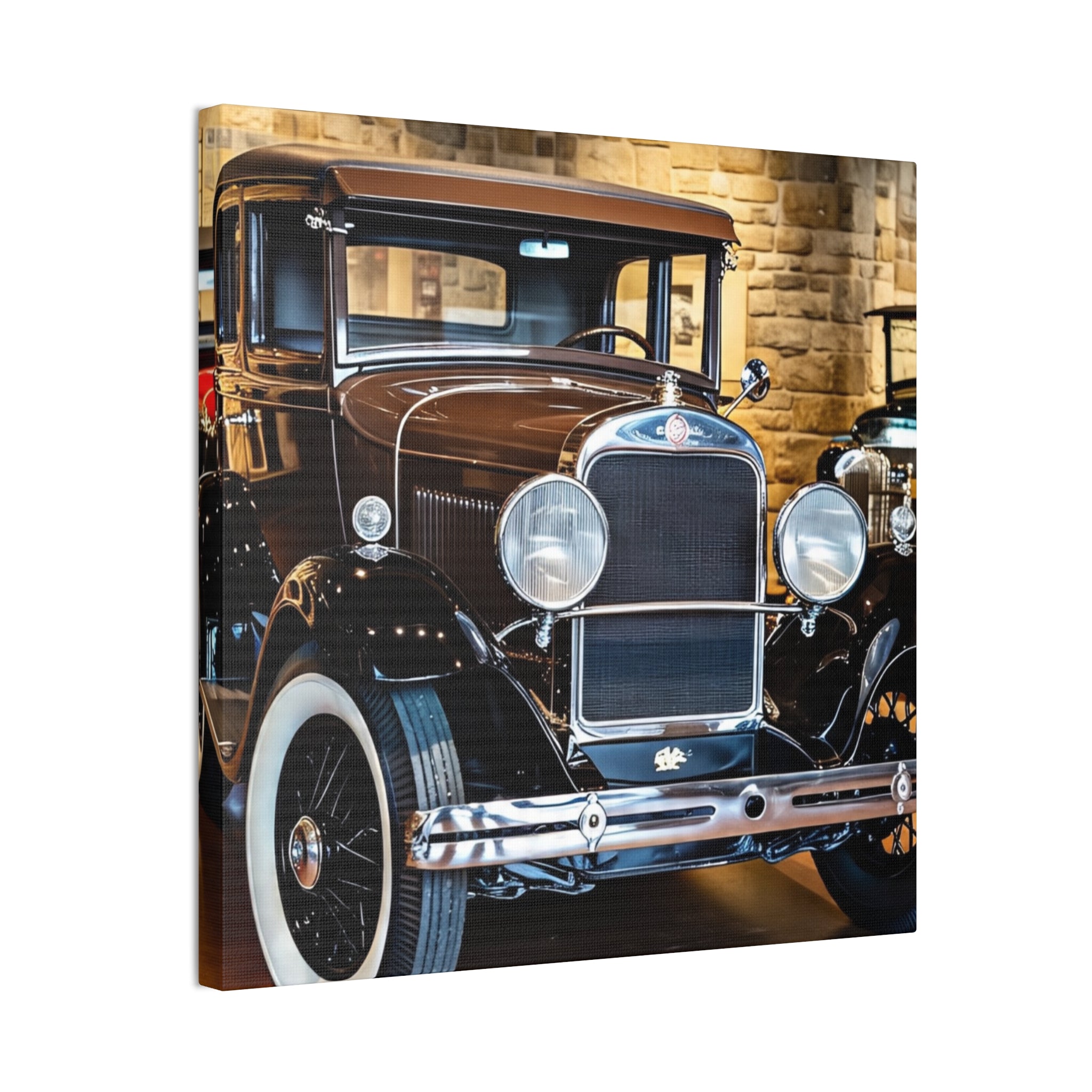 Vintage Classic Car Canvas Wall Art - Antique Auto Photography Print