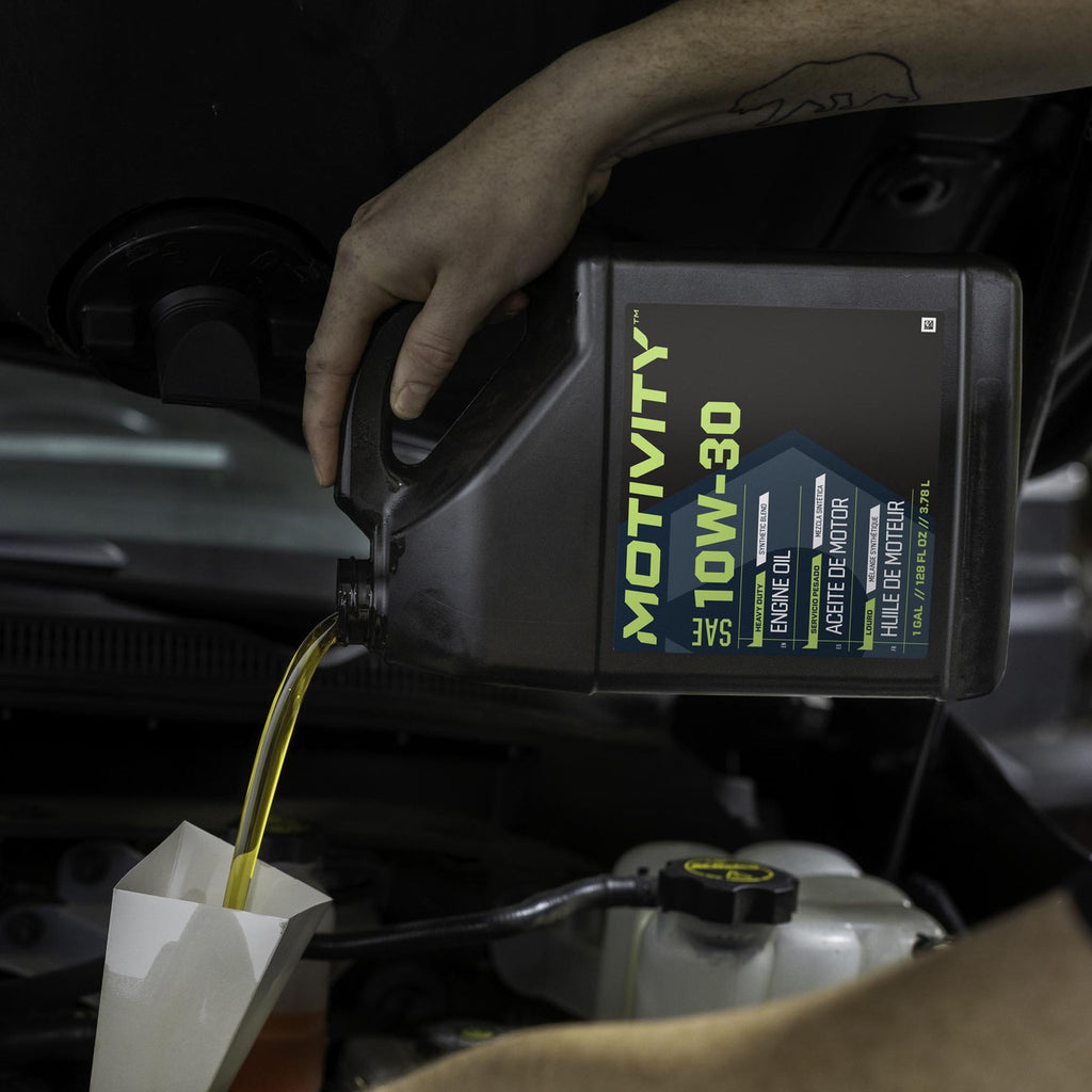 Motivity HD 10W30 Synthetic Oil Change Kit Fits Ford F250 F350 F450 F550 6.0L/6.4L Powerstroke 2003-2010 - 4 Gallons