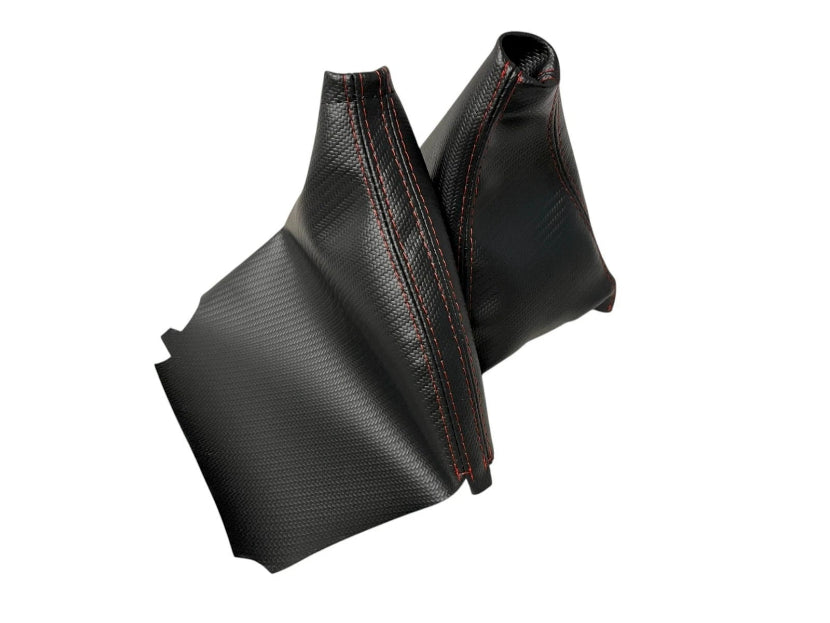 For 2008-2016 Subaru Impreza WRX Crosstrek Forester Carbon Fiber Vinyl Handbrake & Shift Boot Cover